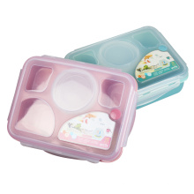 5 Gridmicrowave Safe Food Grade Large Clip Food Container for Kids